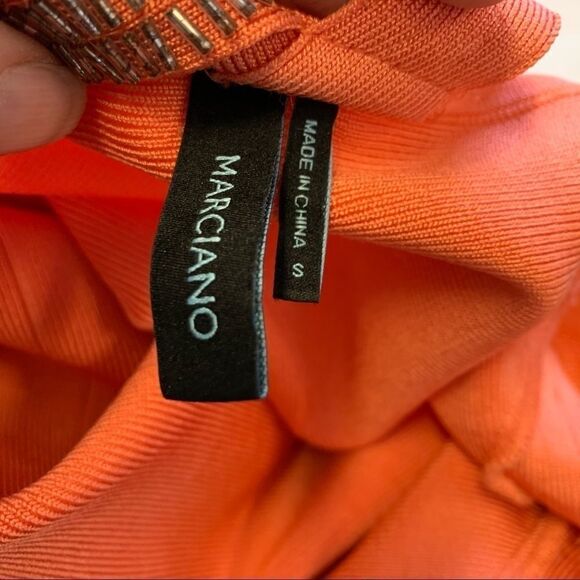 Marciano Coral Beaded Fit & Flare Bandage Dress - Picture 12 of 13